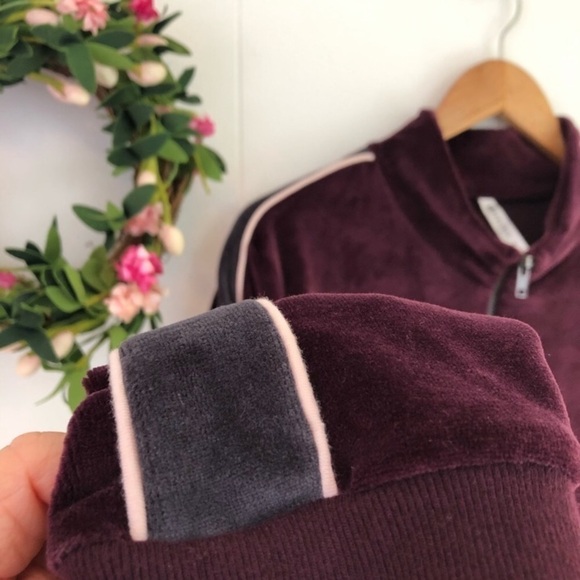 Fabletics Purple Velour Track Jacket Size M EUC - Picture 5 of 9
